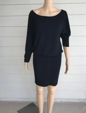M. Rena Black Off Shoulder Dress