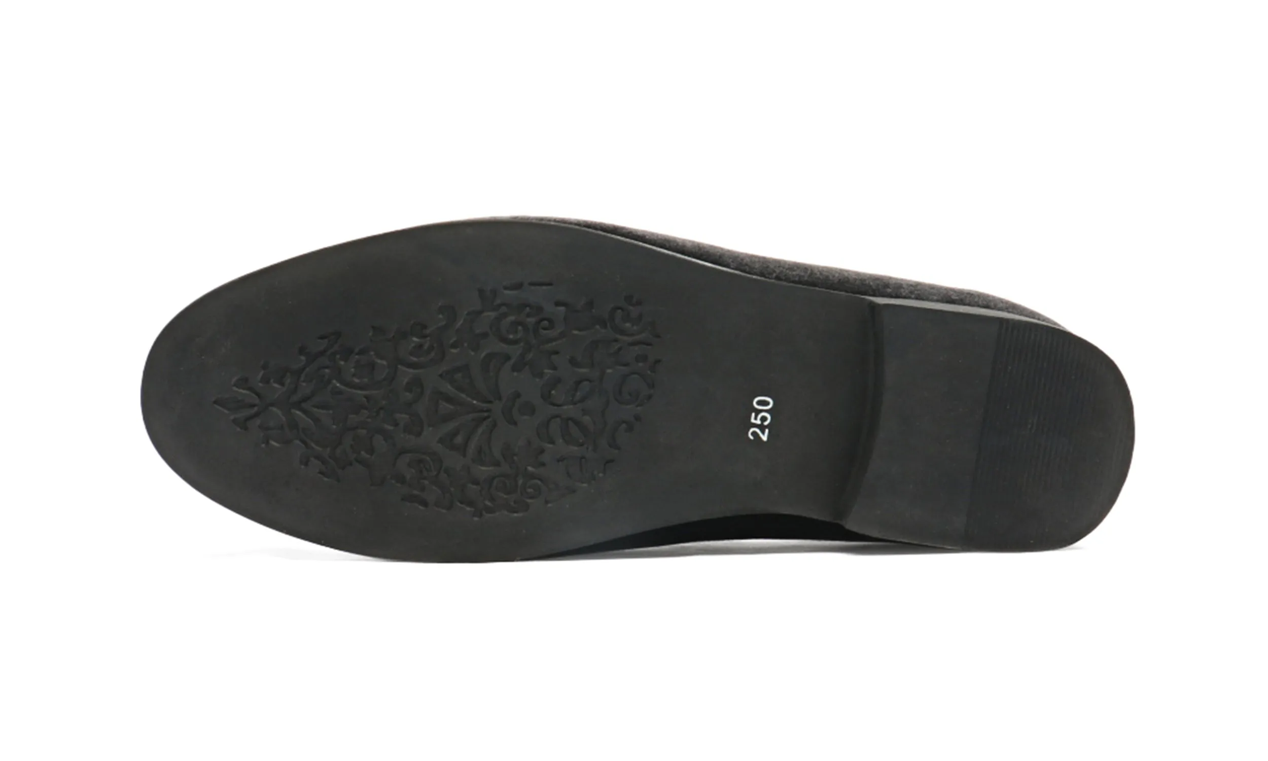 Men's Embroidery Velvet Loafers Black