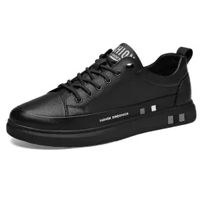 Men's Flat Genuine Leather Sneakers