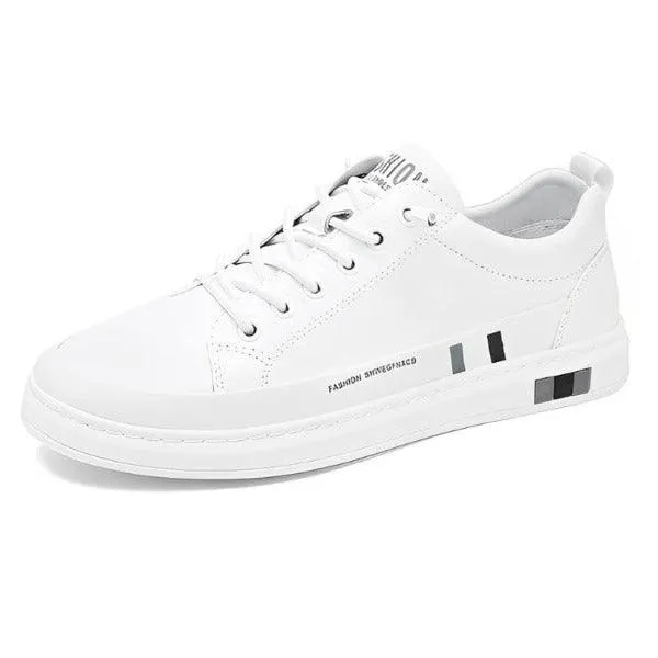 Men's Flat Genuine Leather Sneakers