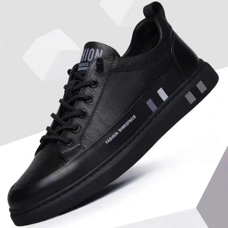 Men's Flat Genuine Leather Sneakers