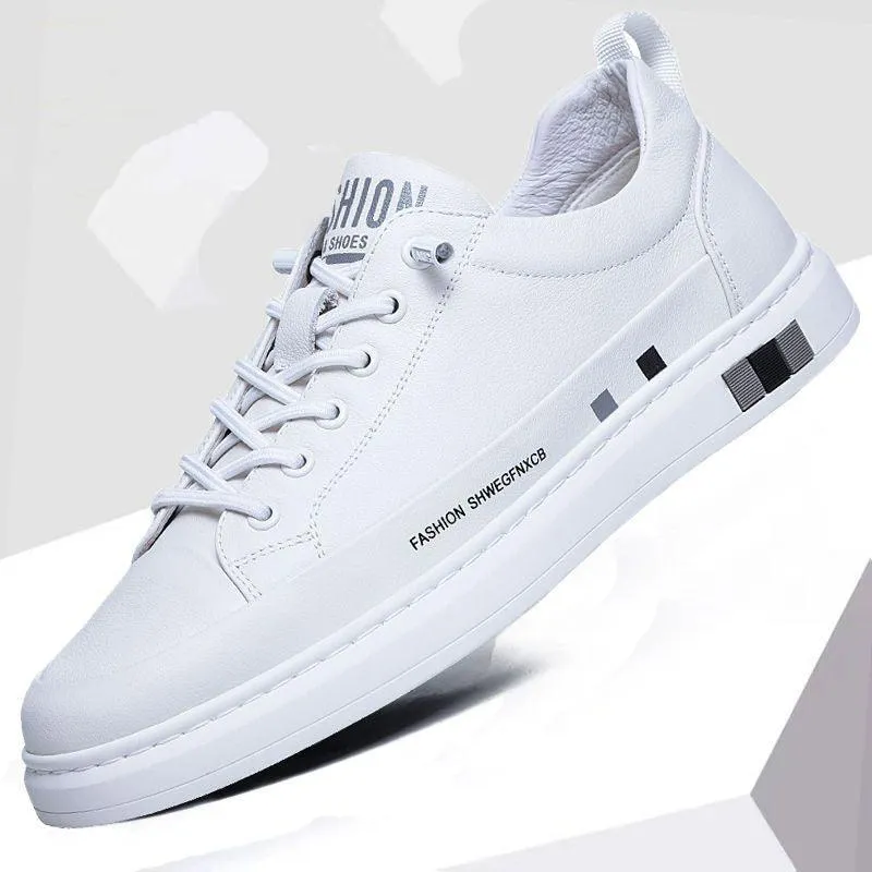 Men's Flat Genuine Leather Sneakers