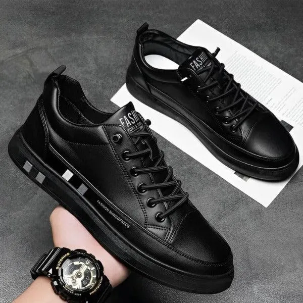 Men's Flat Genuine Leather Sneakers