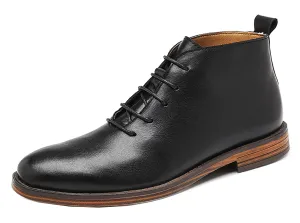 Men's Genuine Handmade Plain Toe Chukka Derby Boots