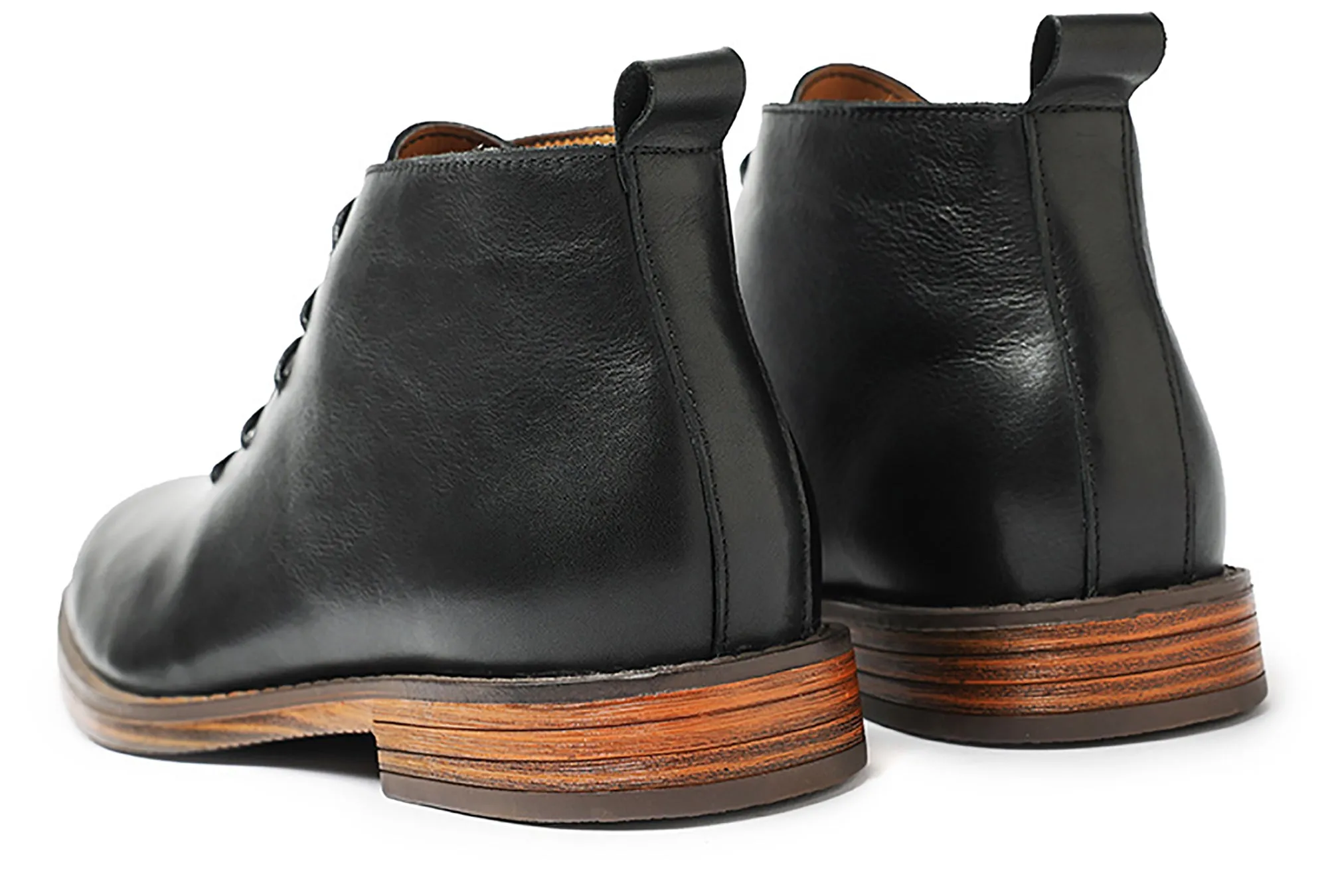 Men's Genuine Handmade Plain Toe Chukka Derby Boots