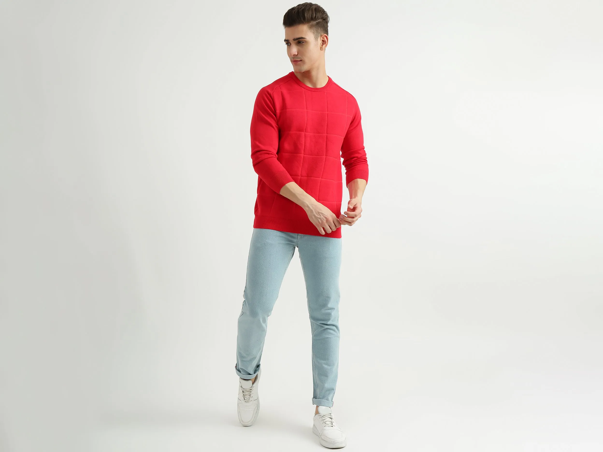 Mens Long Sleeve Solid Sweatshirt