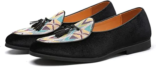 Men's Velvet Tassel Loafers