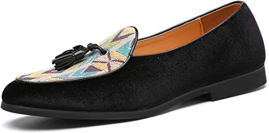 Men's Velvet Tassel Loafers