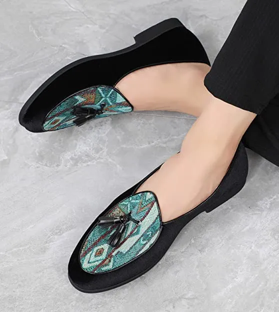 Men's Velvet Tassel Loafers