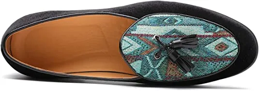 Men's Velvet Tassel Loafers
