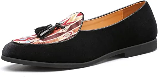 Men's Velvet Tassel Loafers