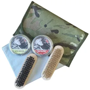 Military Boot Polishing Kit - Black & Brown