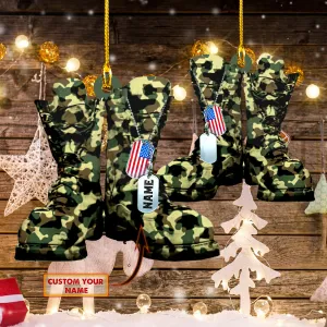 Military Boots 05 - Custom Shaped Ornament - Ntp-496