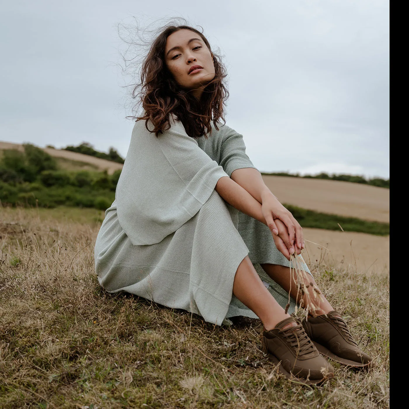 Nora III Leather - Dry Seagrass