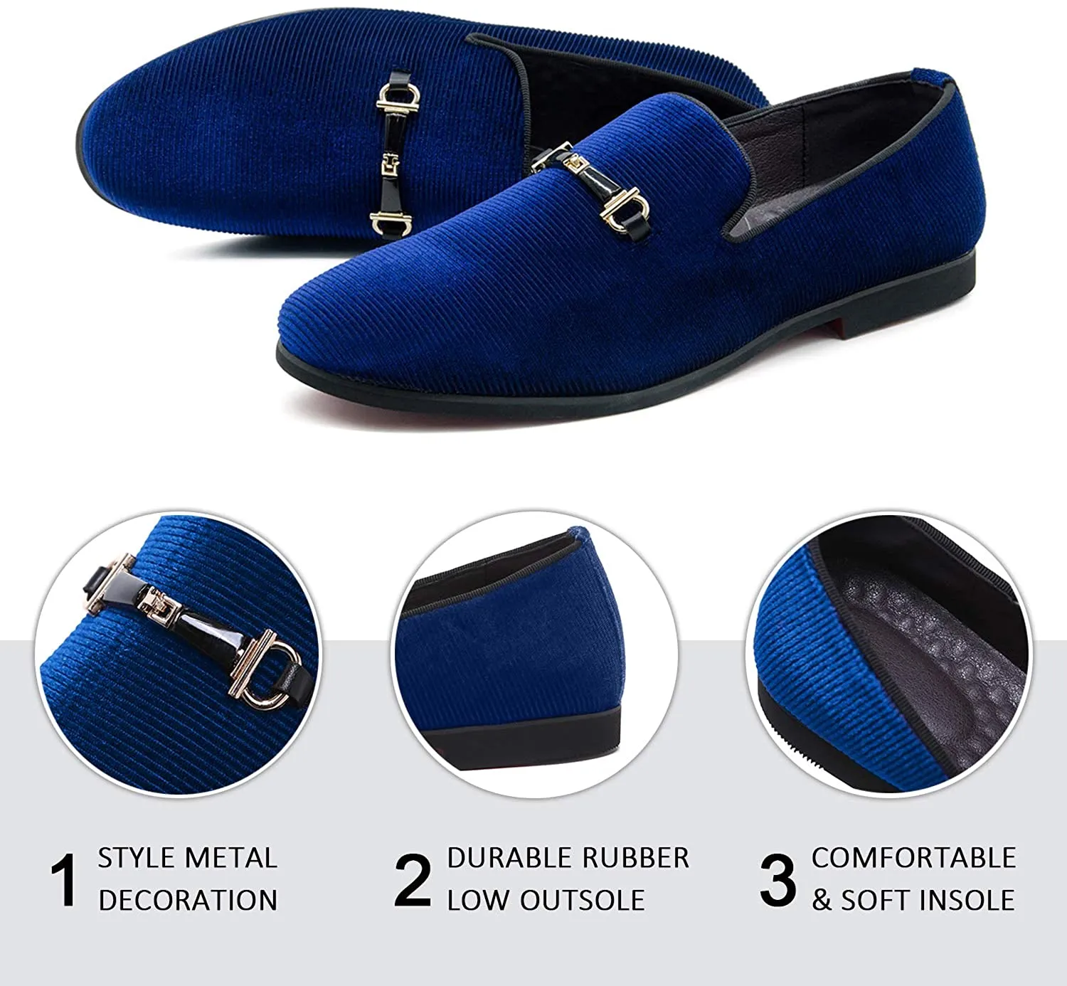 NXY Black Loafers Men丨Men's Penny Loafers &amp; Velvet Loafers Men - Fashion Formal Buckle Casual Dress Shoes