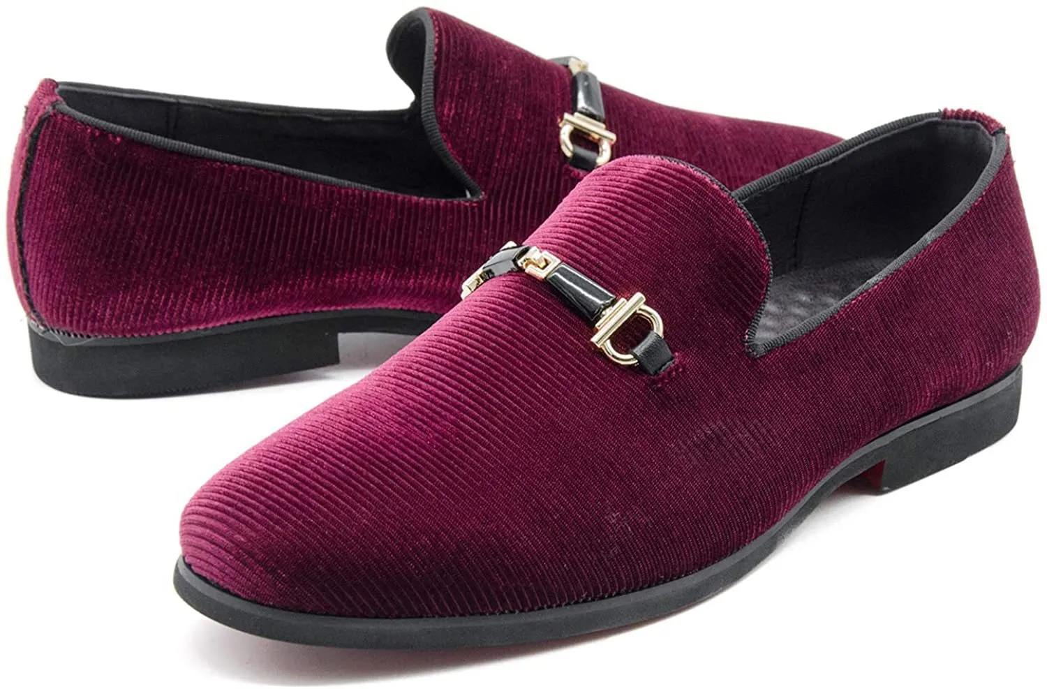 NXY Black Loafers Men丨Men's Penny Loafers &amp; Velvet Loafers Men - Fashion Formal Buckle Casual Dress Shoes