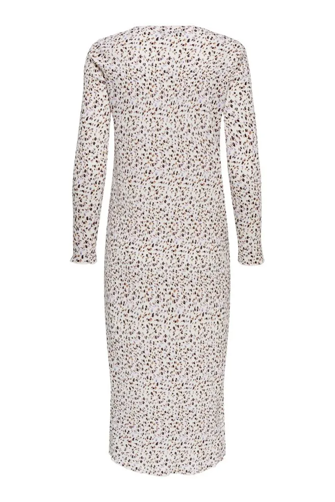 ONLMolly Langærmet Kjole - Beige Print