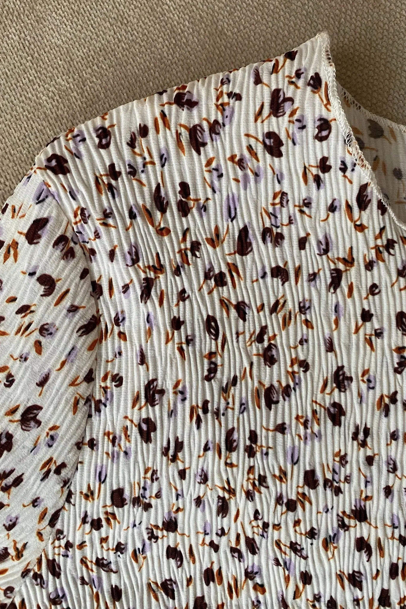 ONLMolly Langærmet Kjole - Beige Print