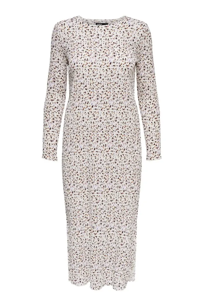 ONLMolly Langærmet Kjole - Beige Print