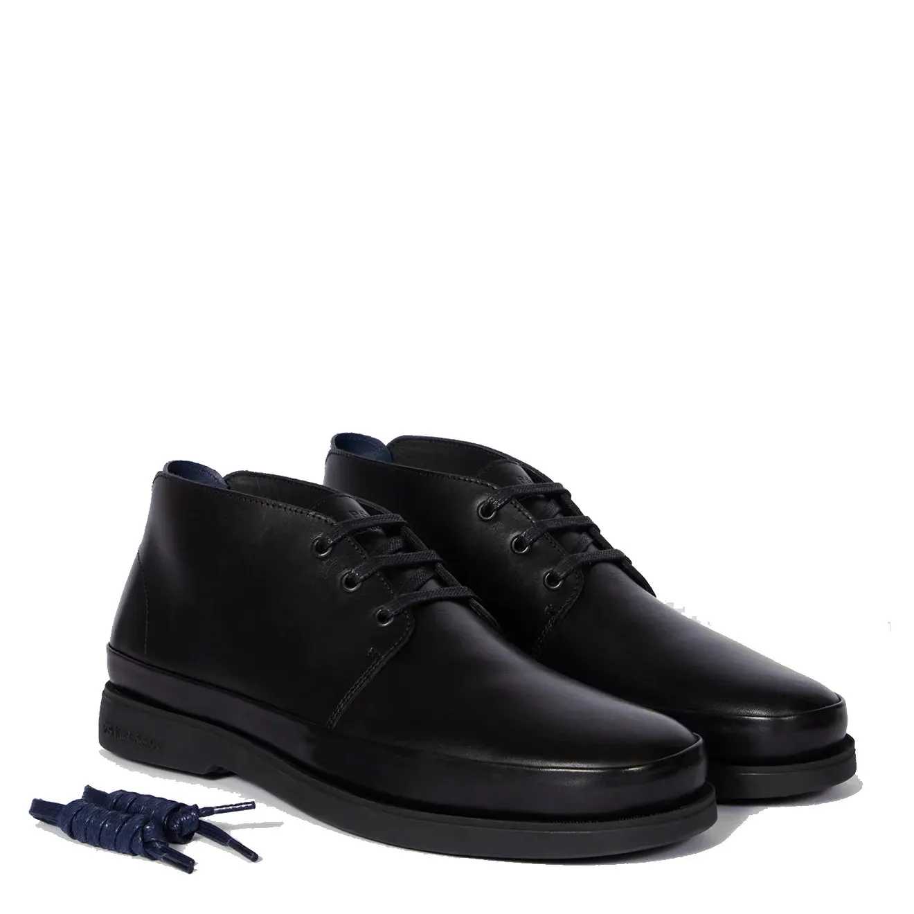Paul Smith Leather Crane Chukka Boots Black