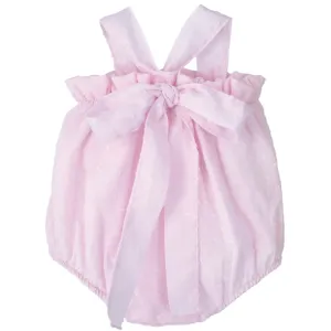 Pink Swiss Dot Romper