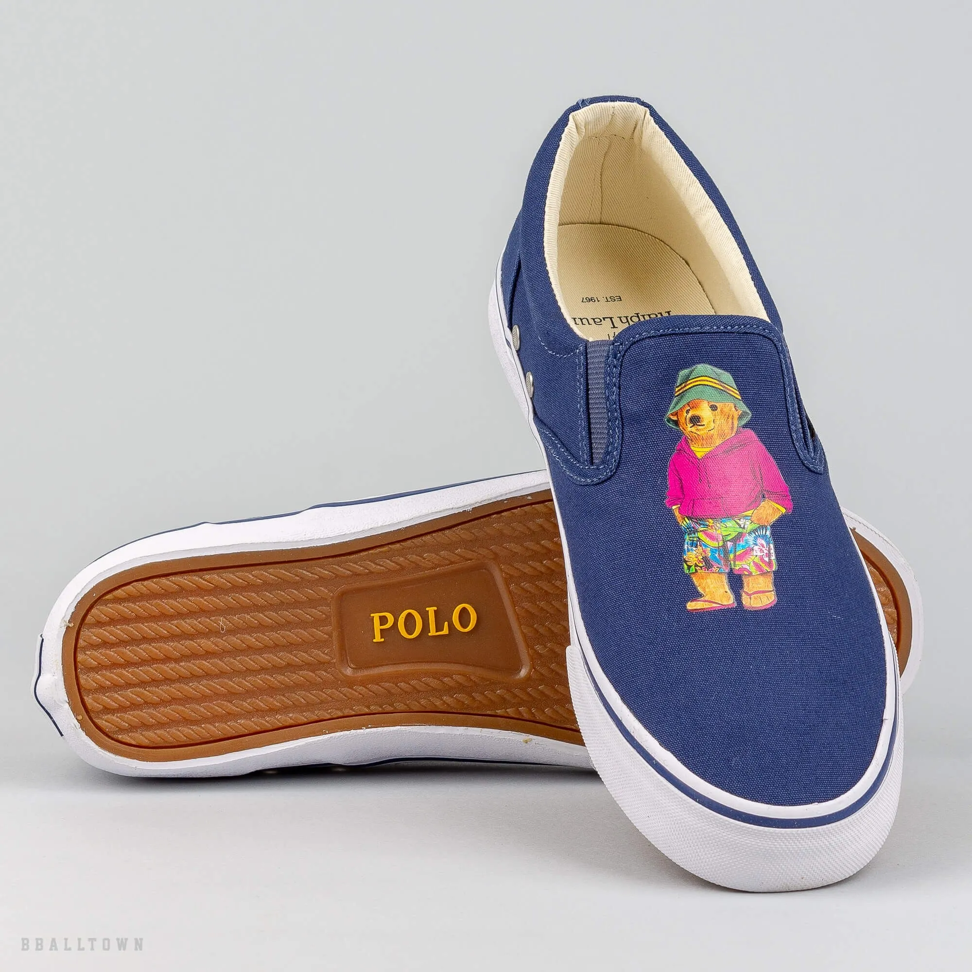 Polo Ralph Lauren THOMPSON SNEAKERS Newport Navy/Bear Print
