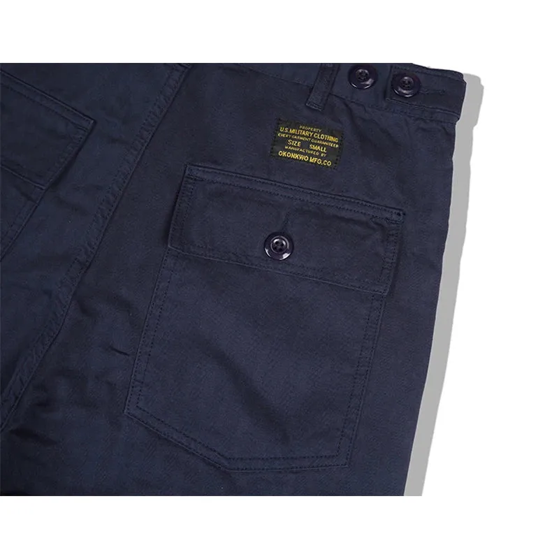 Retro Military Baker Cargo Pants - Men's Tactical Spring Autumn Casual Streetwear Workwear Herringbone Trousers