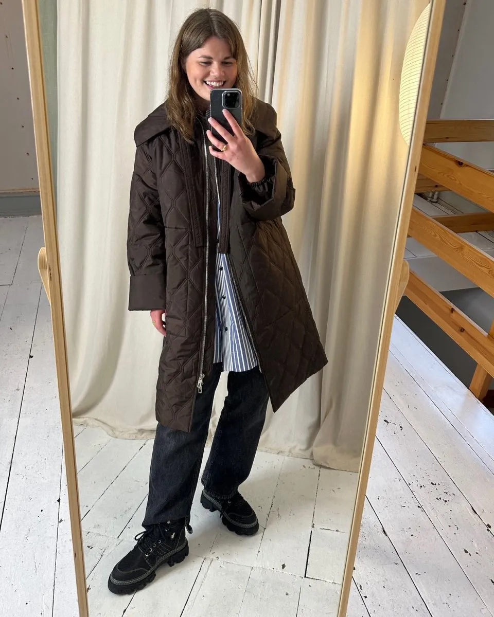 Ripstop Quilt Coat - Mole