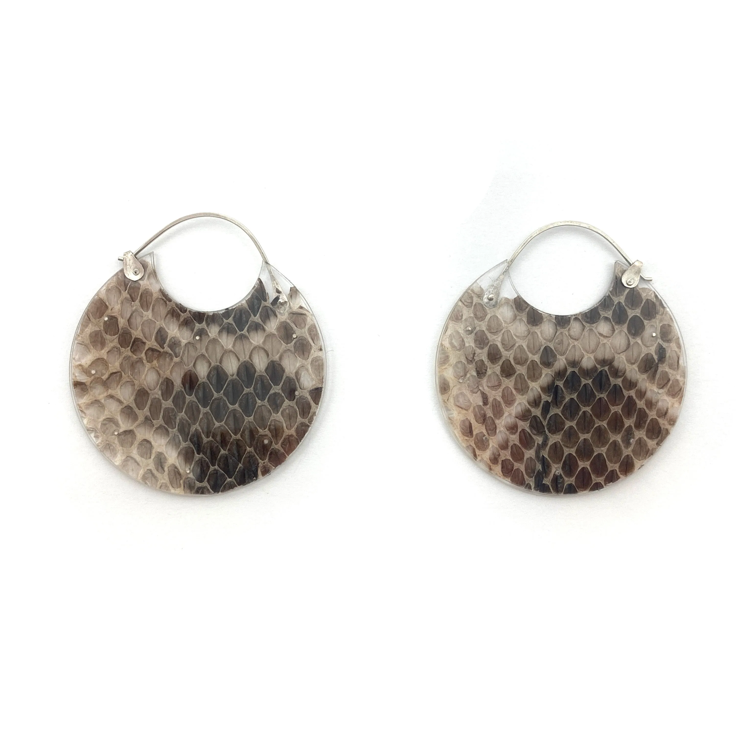 Snakeskin Hoops - Large