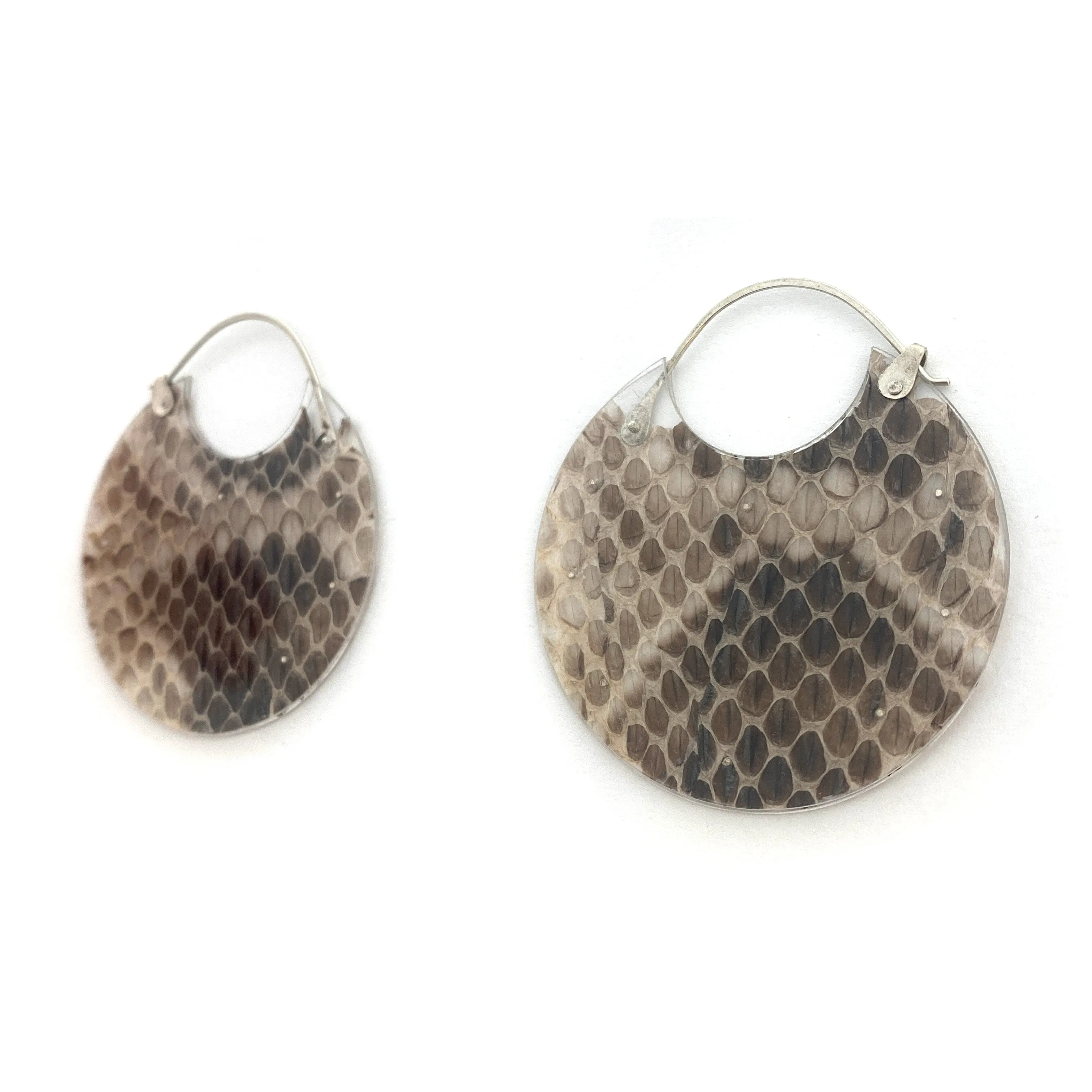 Snakeskin Hoops - Large