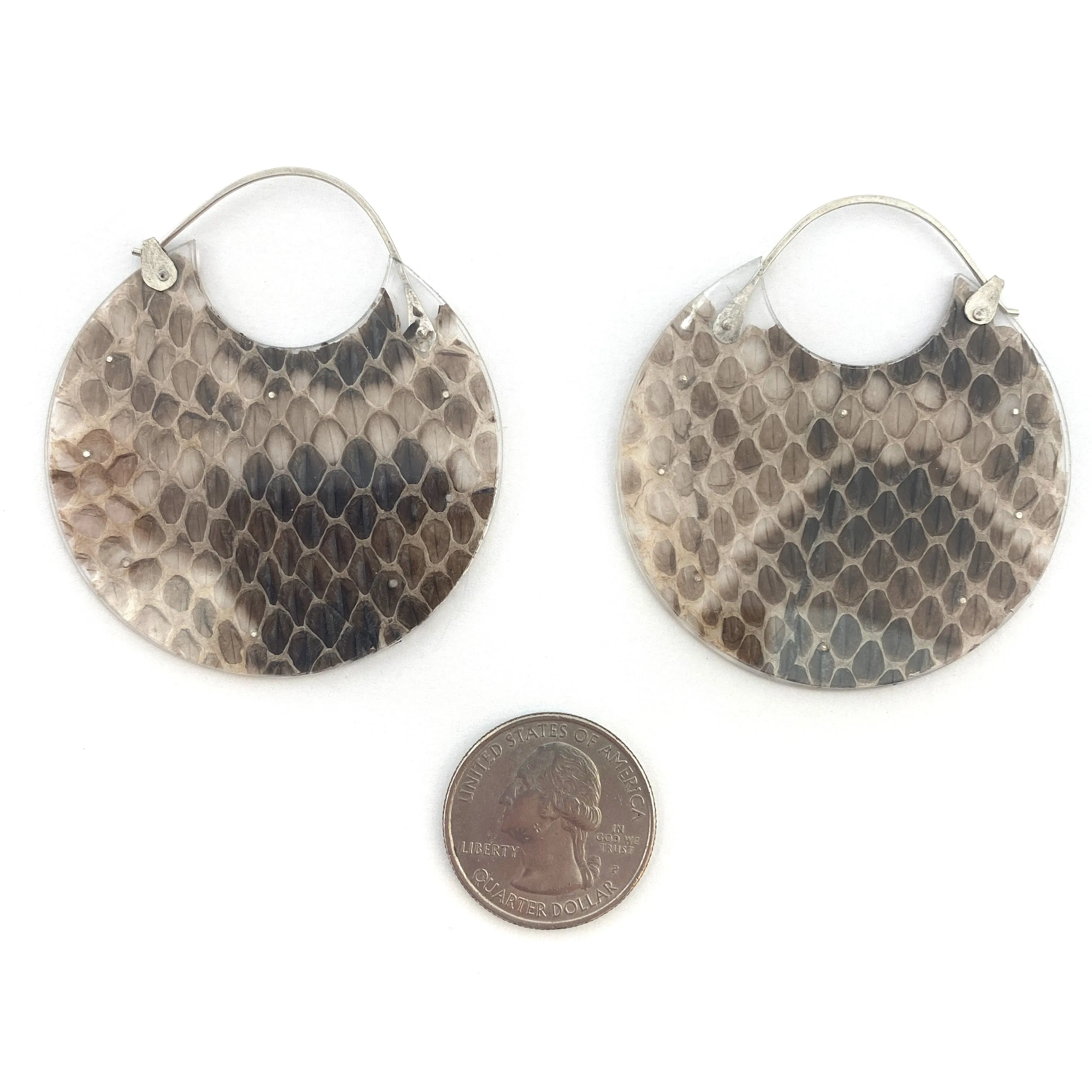 Snakeskin Hoops - Large