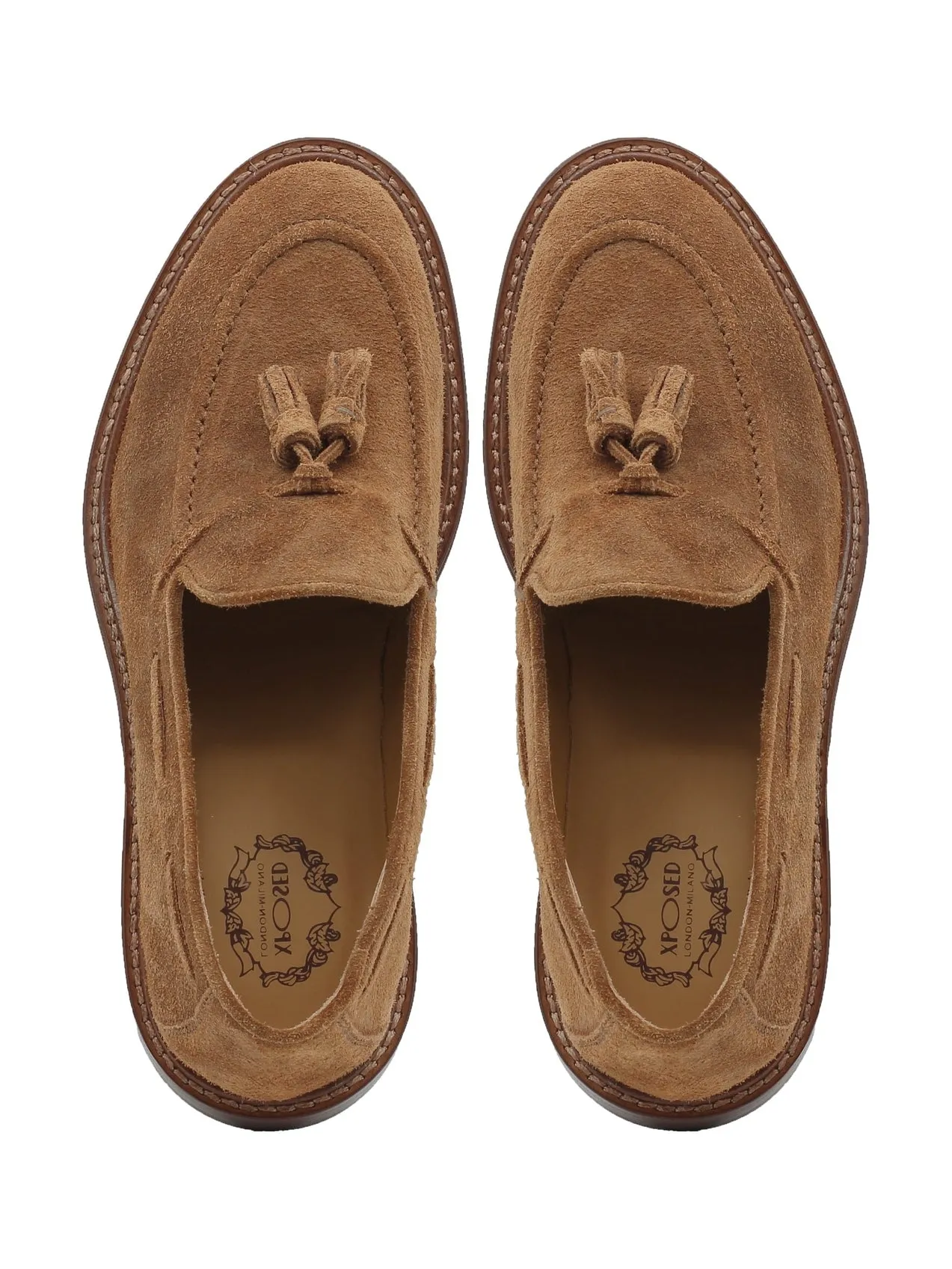 TAN ITALIAN SUEDE TASSEL LOAFER