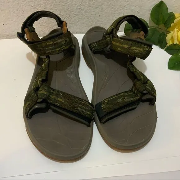 TEVA TERRA FI LITE MENS HIKING SANDALS GREEN SIZE 11.5/45