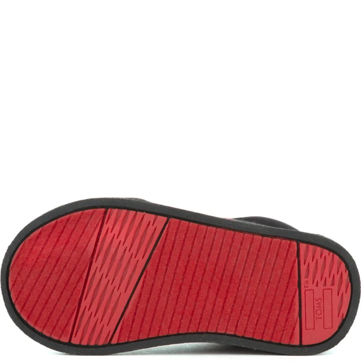 Tiny Toms: Paseo High Red/Black Plaid Sneakers