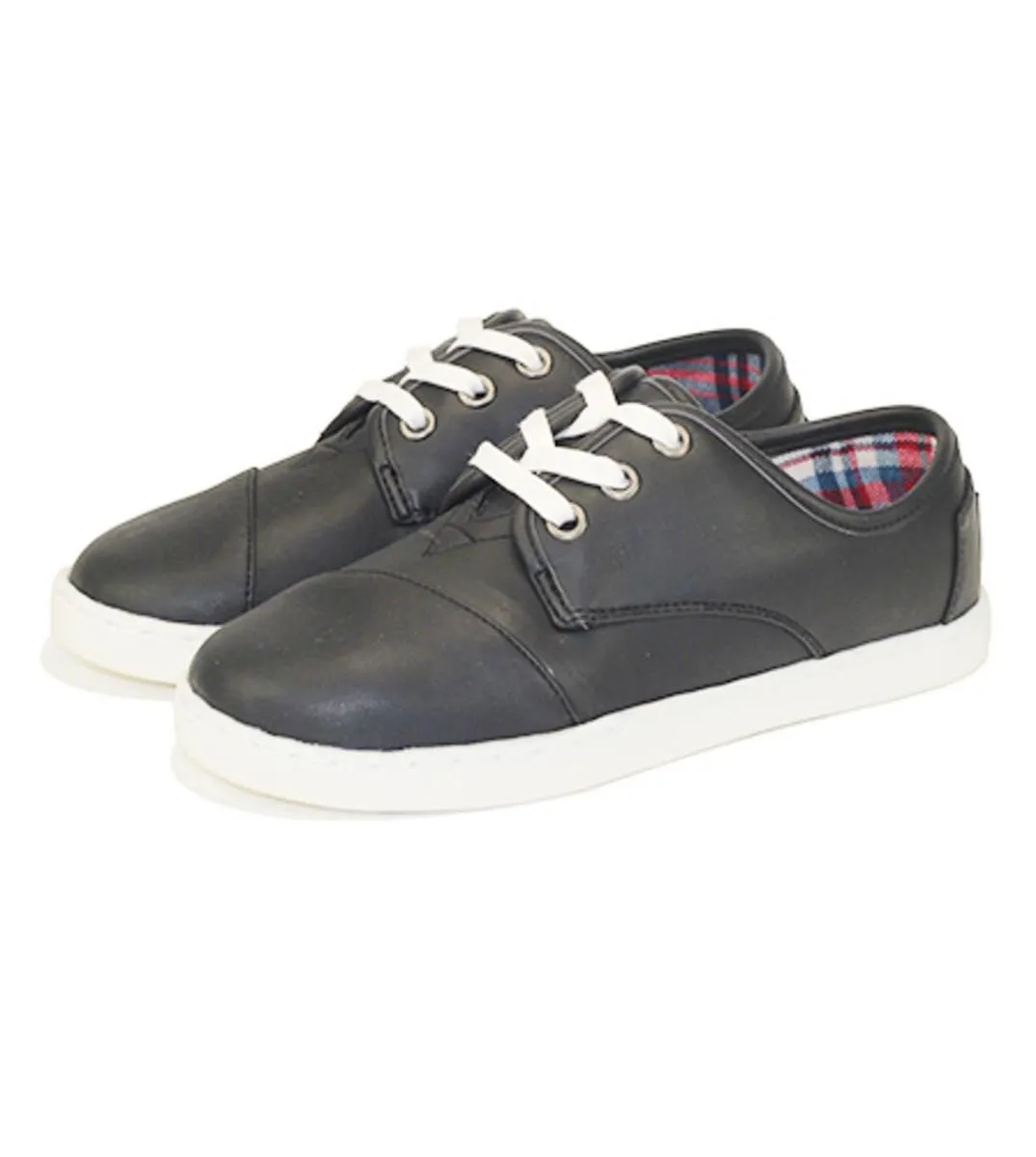 Toms for Kids: Paseo Black Synthetic Leather