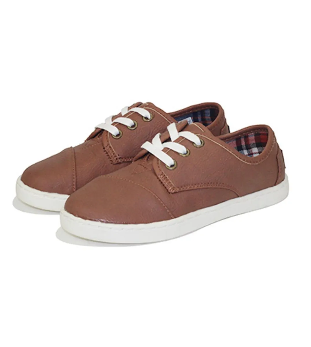 Toms for Kids: Paseo Brown Synthetic Leather