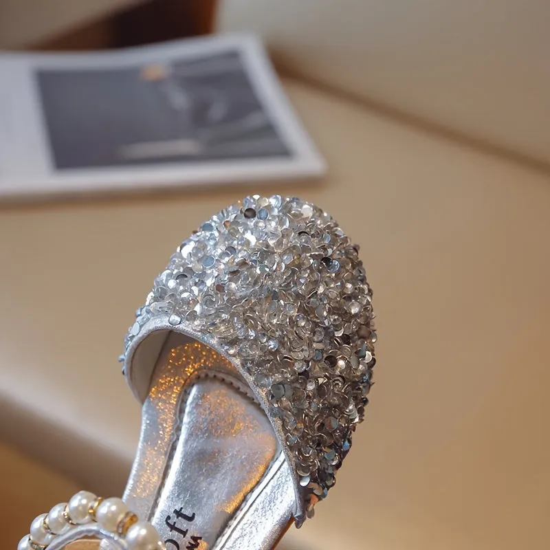 Trendy Elegant Shiny Sandals for Girls Party Shoes, FS