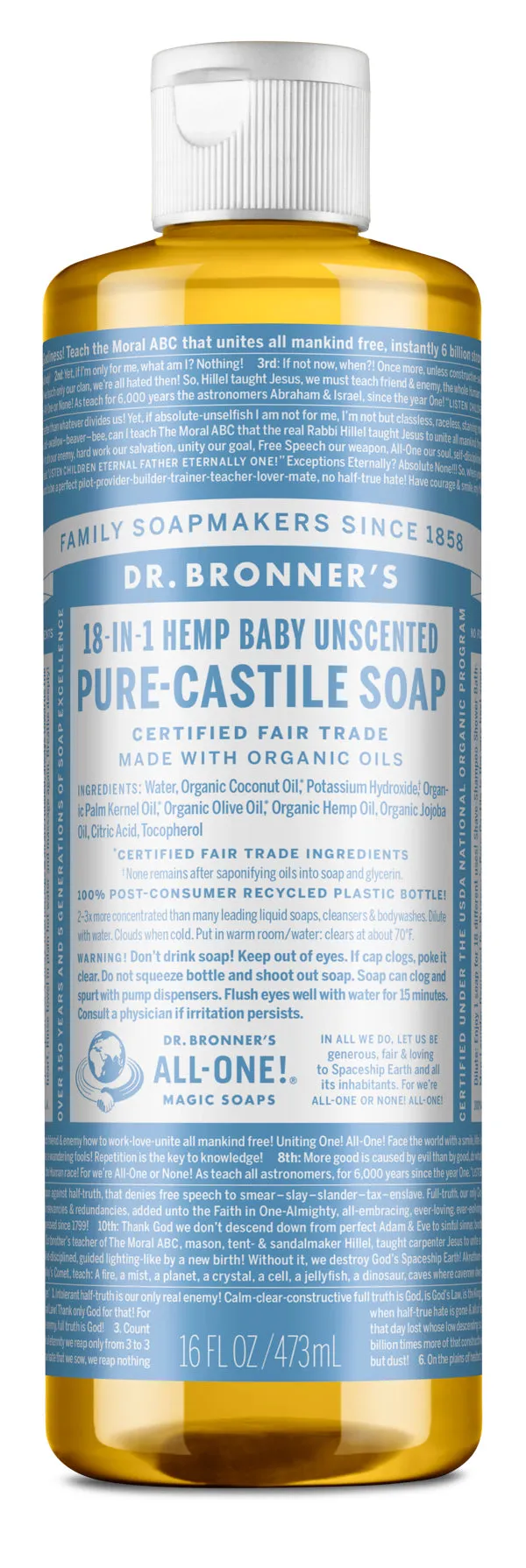 Unscented - Pure-Castile Liquid Soap