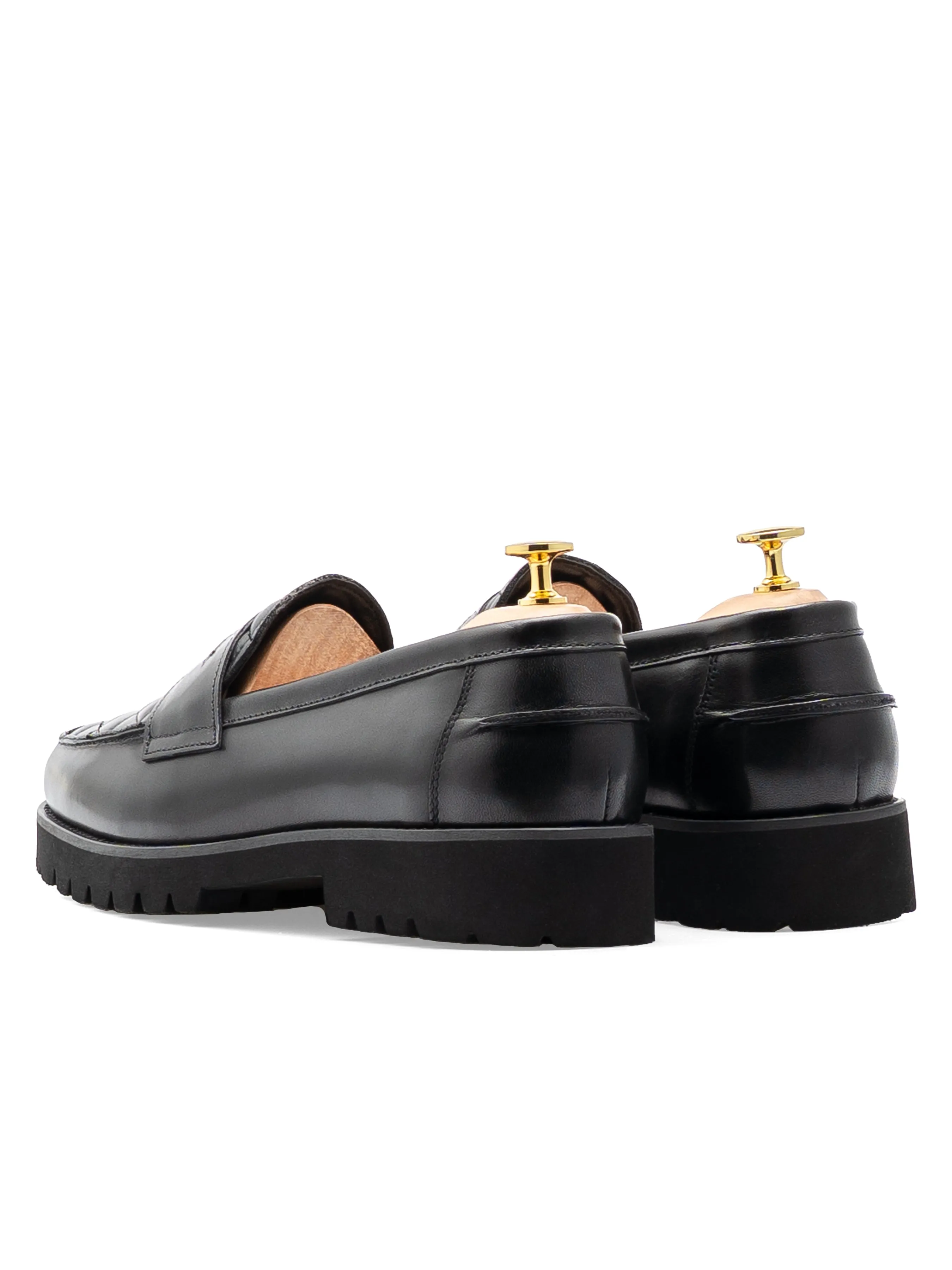 Vadillo Penny Loafer - Solid Black Leather (Eva Combat)