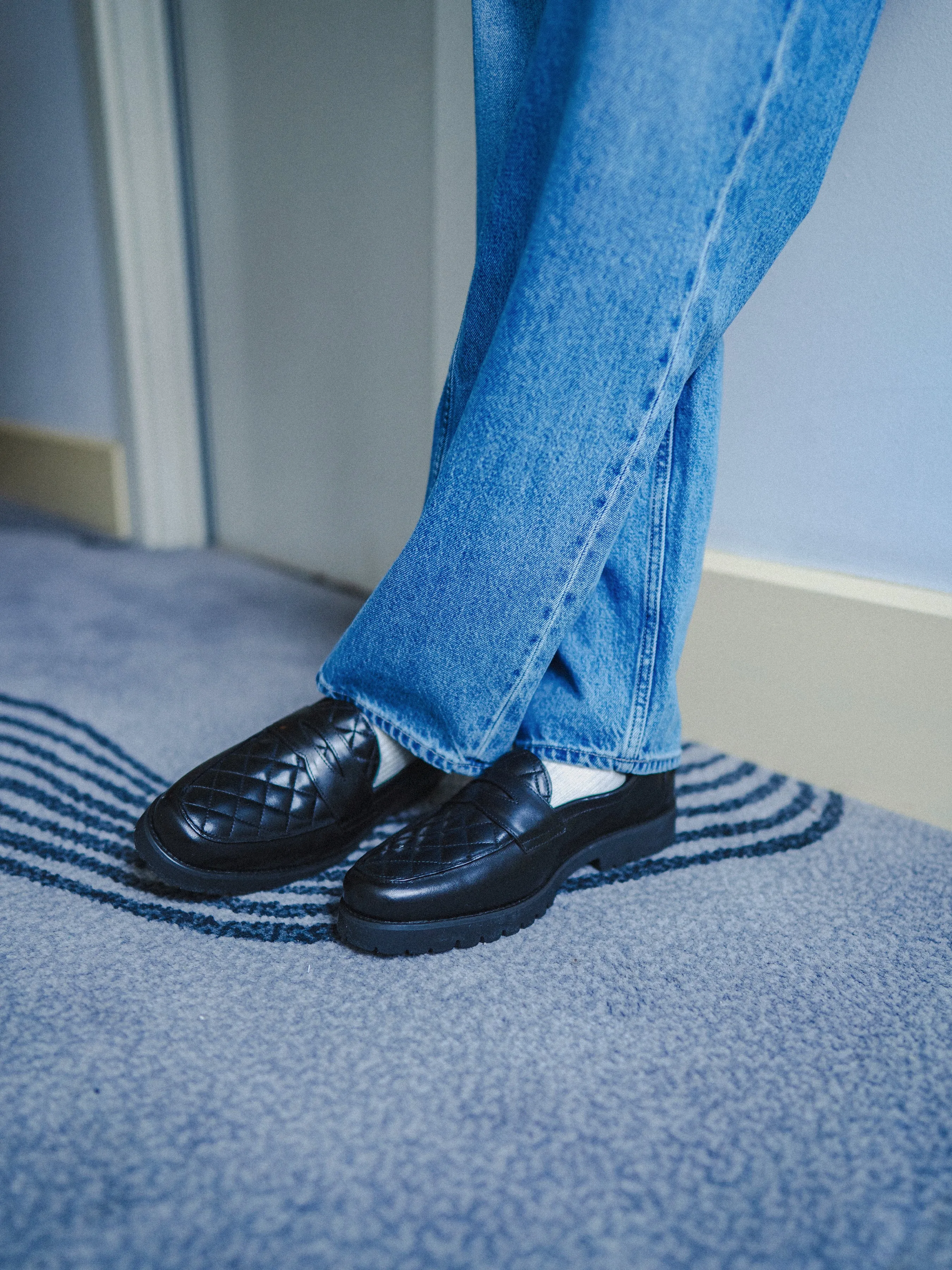 Vadillo Penny Loafer - Solid Black Leather (Eva Combat)