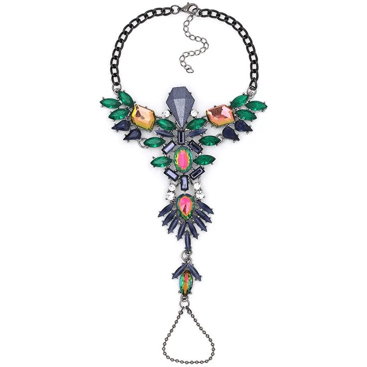 Valkyrie Queen Crystal Rhinestone Ankle Bracelet