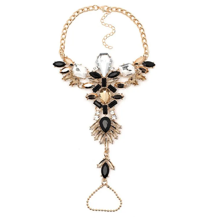 Valkyrie Queen Crystal Rhinestone Ankle Bracelet