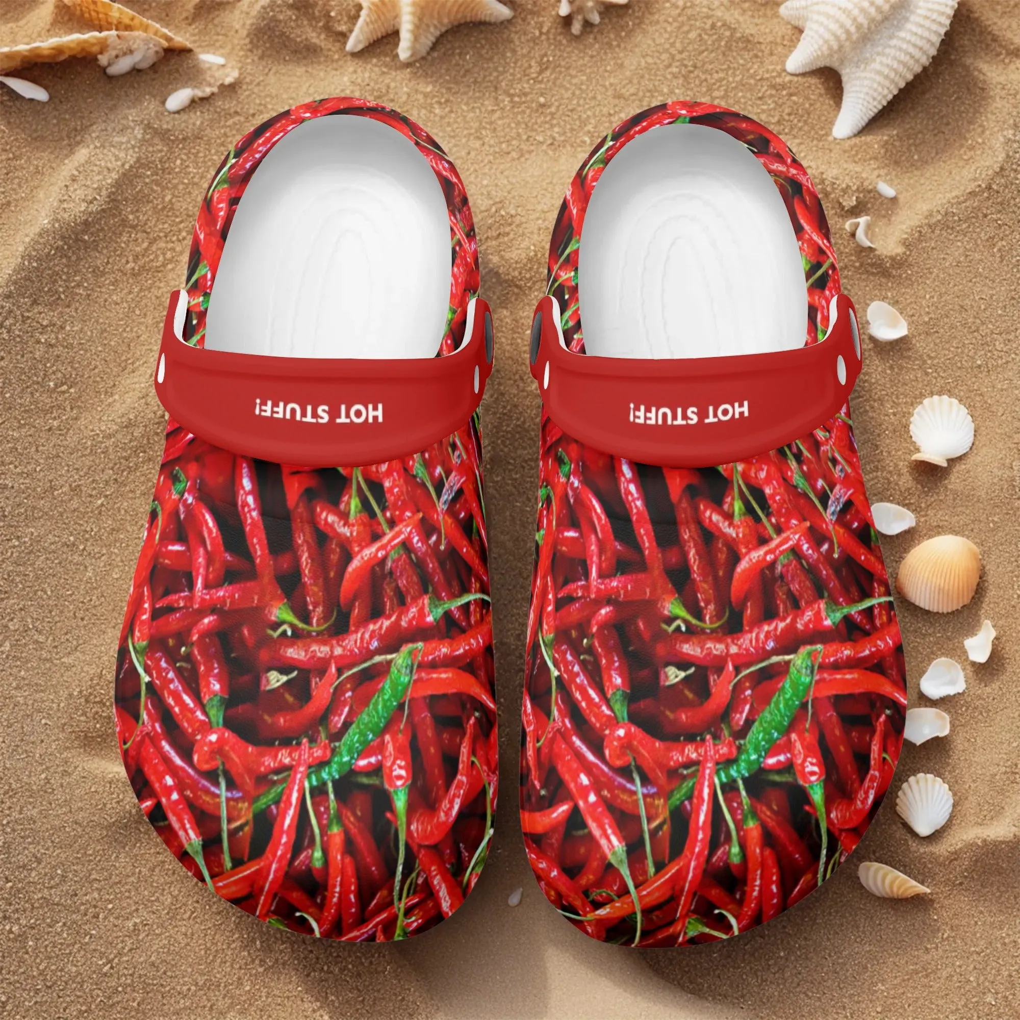 Womens All Season Clogs: Chili Peppers