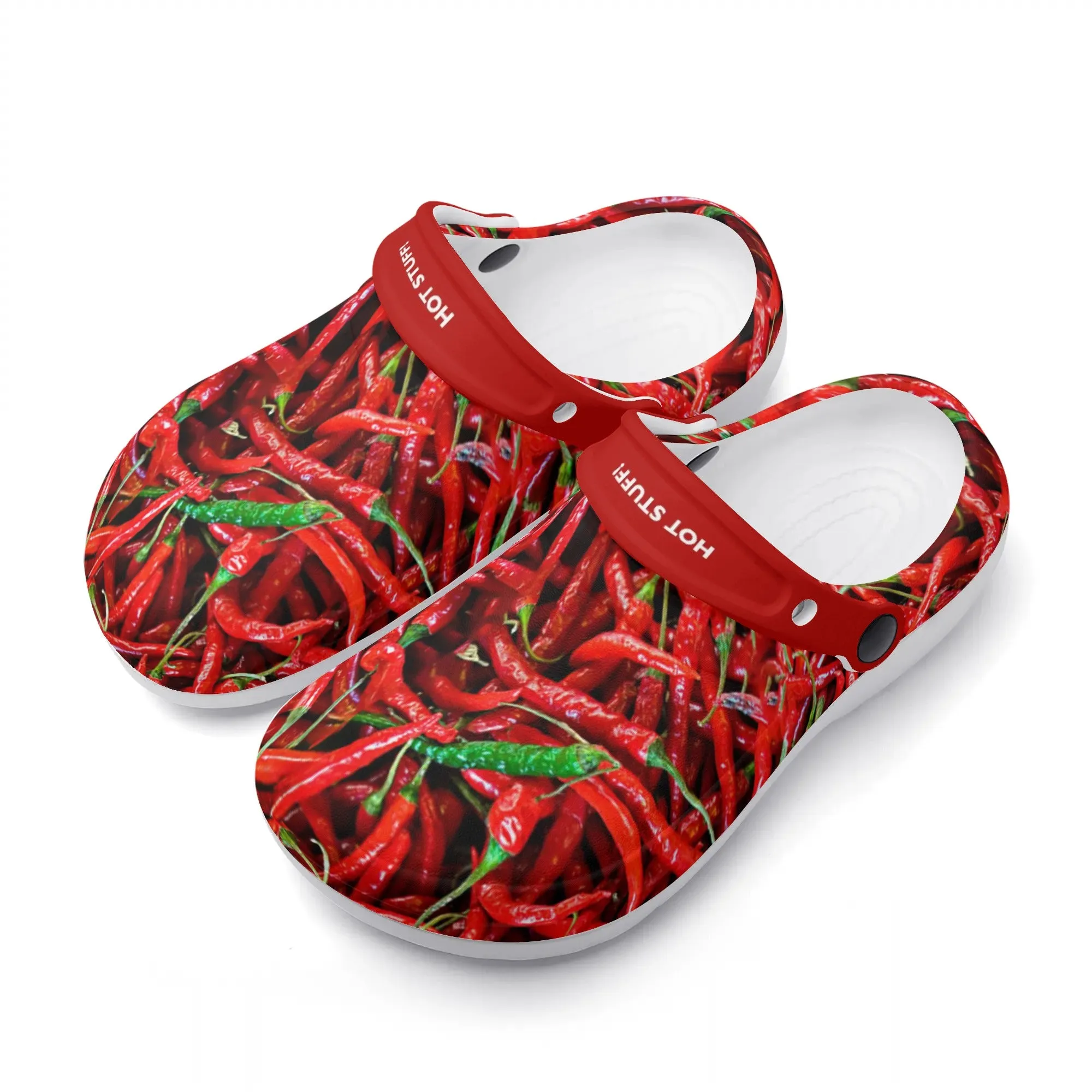 Womens All Season Clogs: Chili Peppers