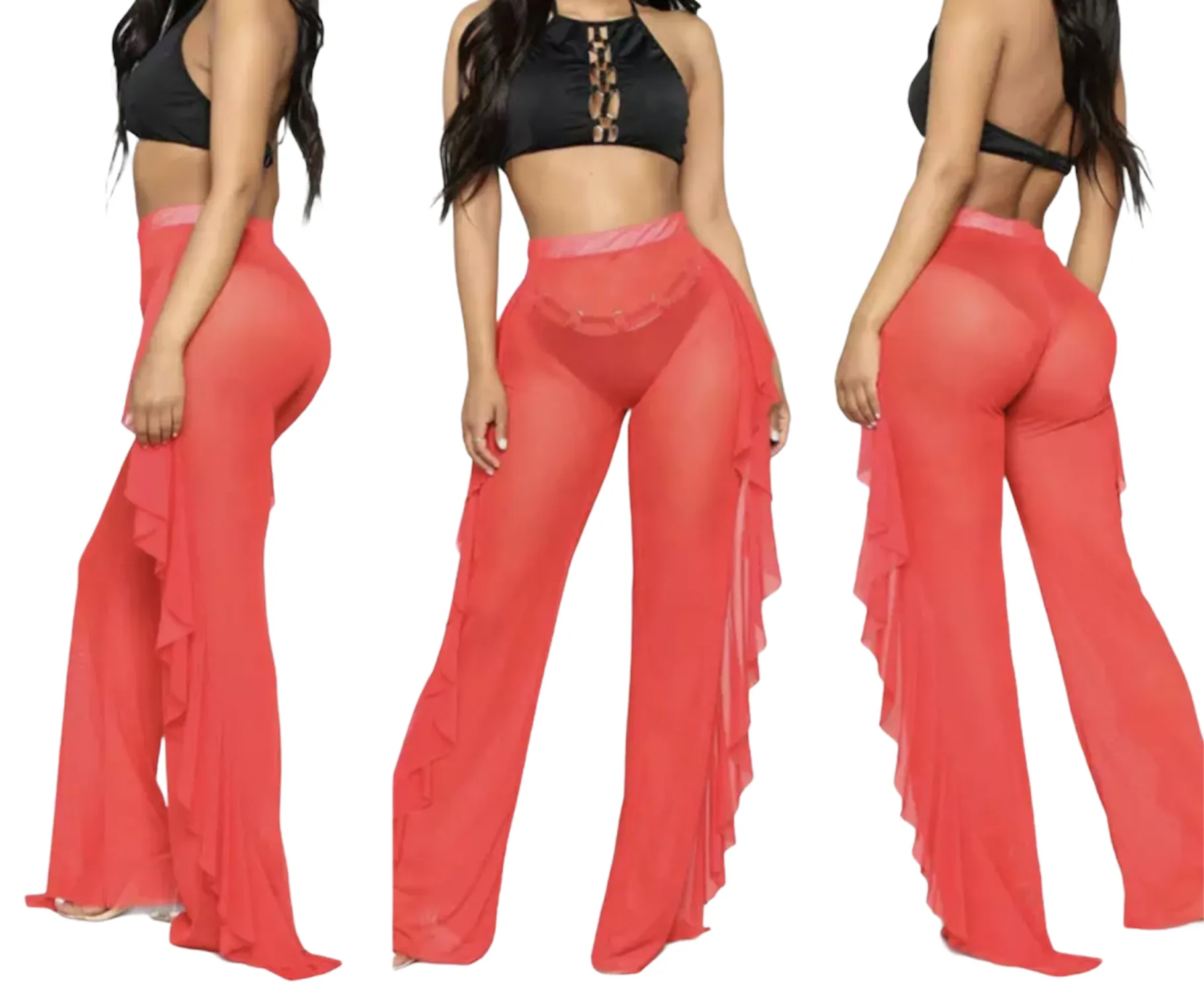 Women’s Swimsuit Coverup Ruffle Pants