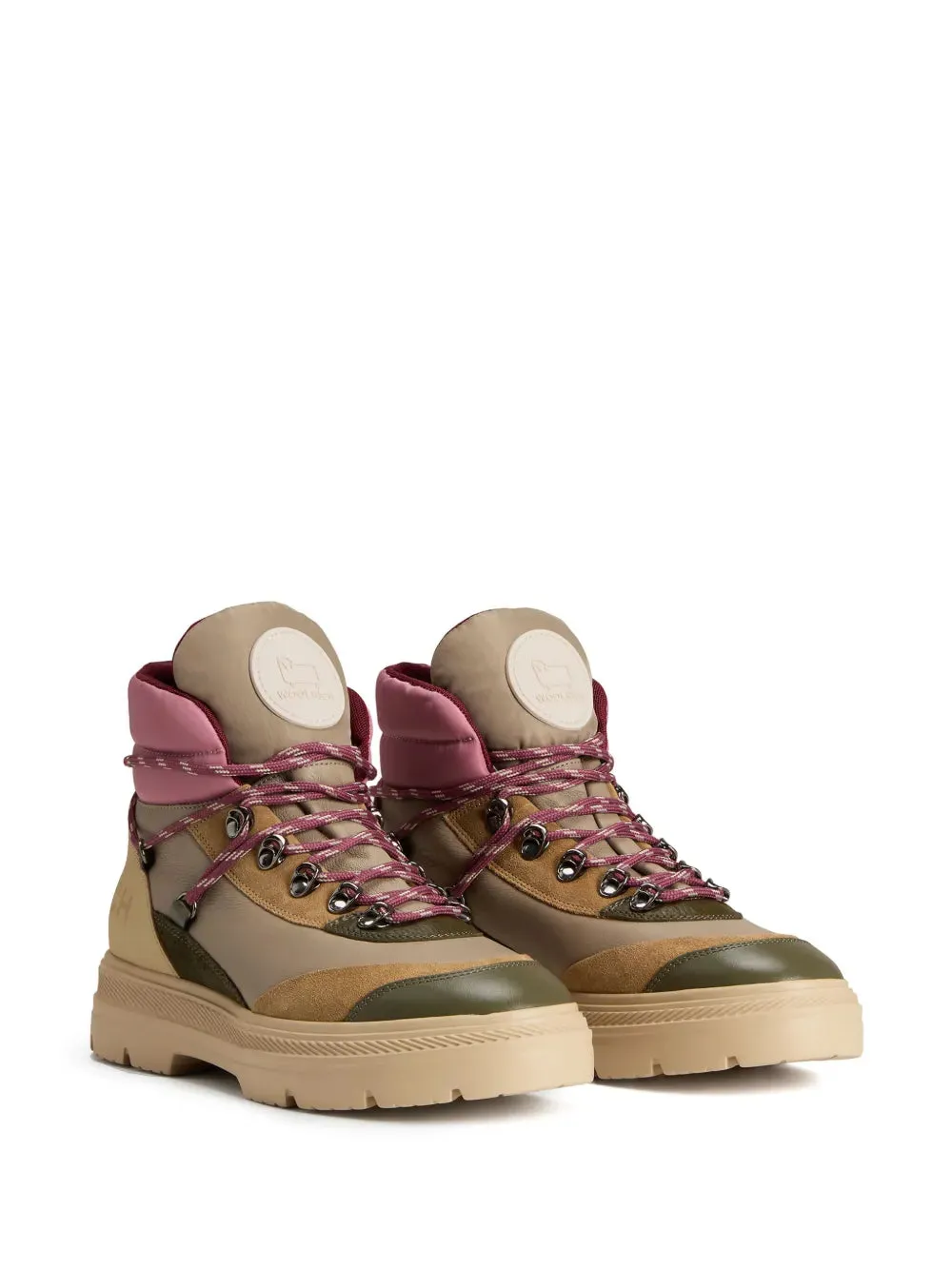 Woolrich logo-patch military boots